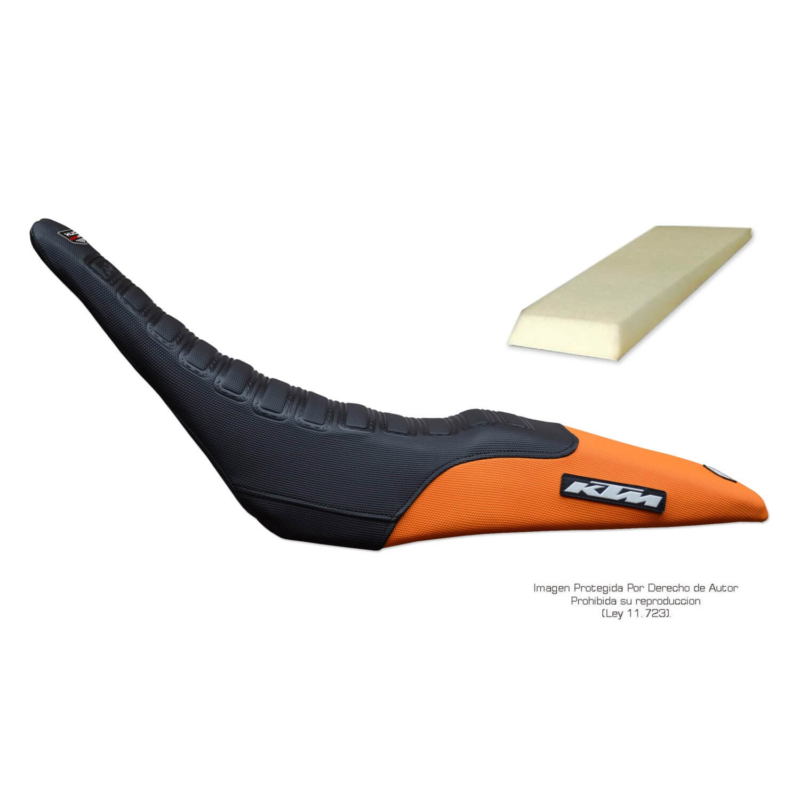 Funda Asiento Ktm 11/16 Huck. Esta Funda es una obra de arte artesanal fabricada y confeccionada en Argentina, nuestros productos son de la mejor calidad.