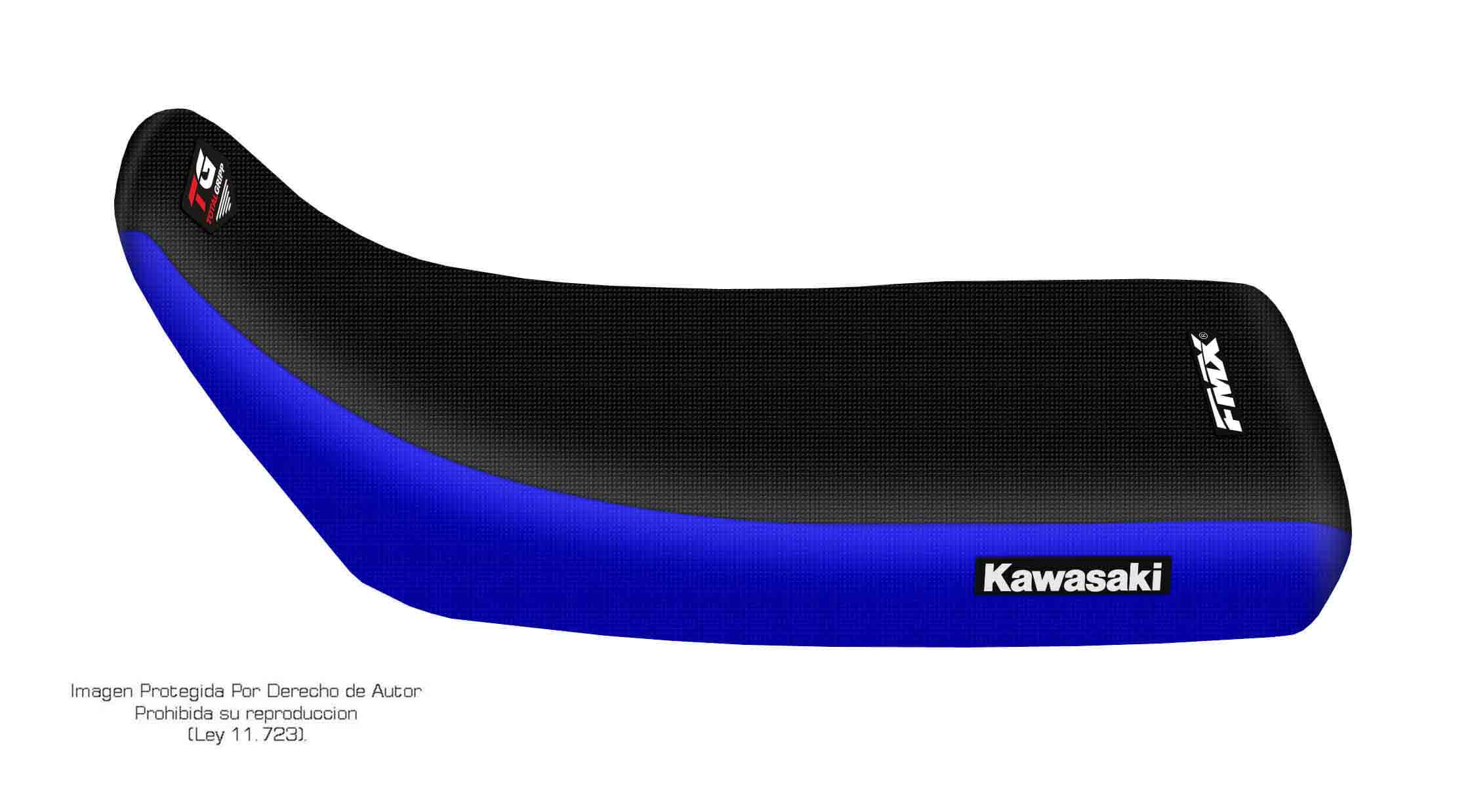Funda Asiento Kawasaki Kmx 125 - 86/02 Total Grip. Es una obra de arte artesanal fabricada en Argentina, nuestros productos son de la mejor calidad.
