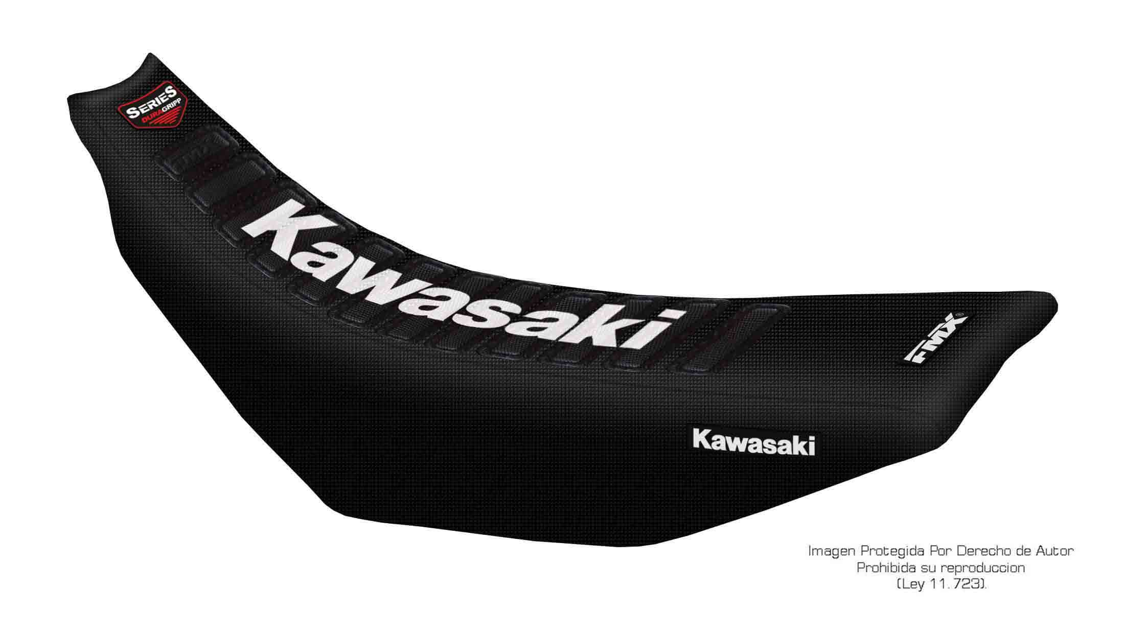Funda Asiento Kawasaki Kx 125/250 - 92/96 Series. Es una obra de arte artesanal fabricada en Argentina, nuestros productos son de la mejor calidad.