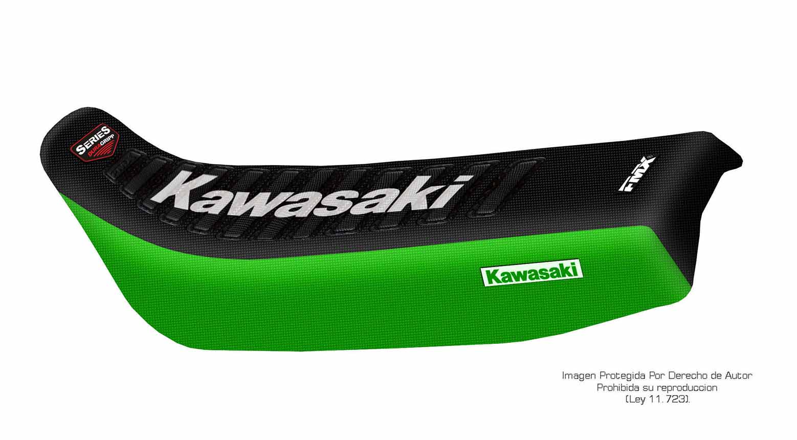 Funda Asiento Kawasaki Klr 250 - 91/05 Series. Es una obra de arte artesanal fabricada en Argentina, nuestros productos son de la mejor calidad.