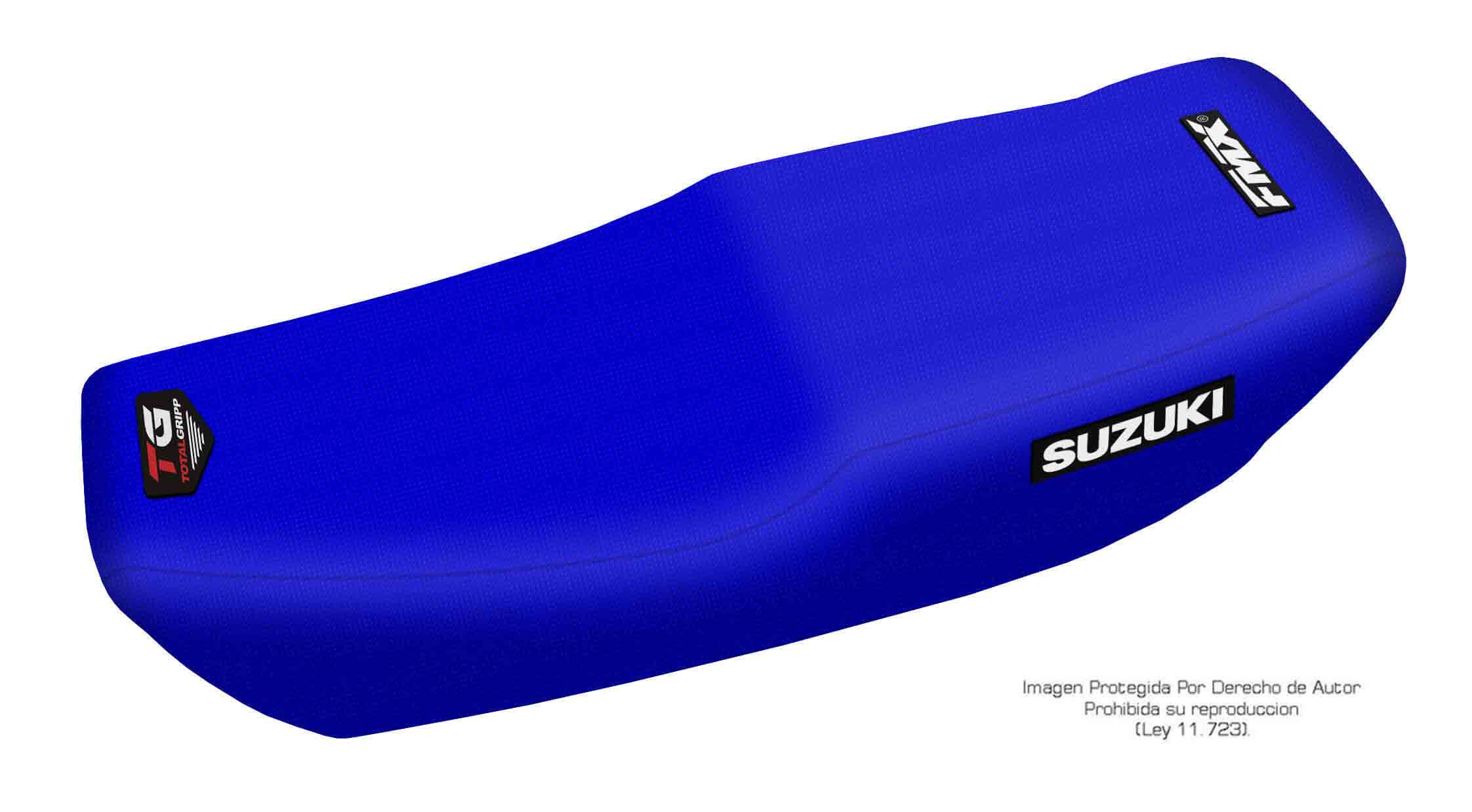 Funda Asiento Suzuki Ax 100 Total Grip. Es una obra de arte artesanal fabricada y confeccionada en Argentina, nuestros productos son de la mejor calidad.
